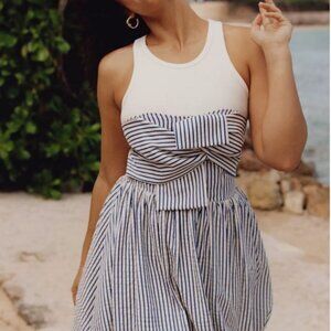 Porridge Sleeveless Twofer Bubble Mini Dress NWT